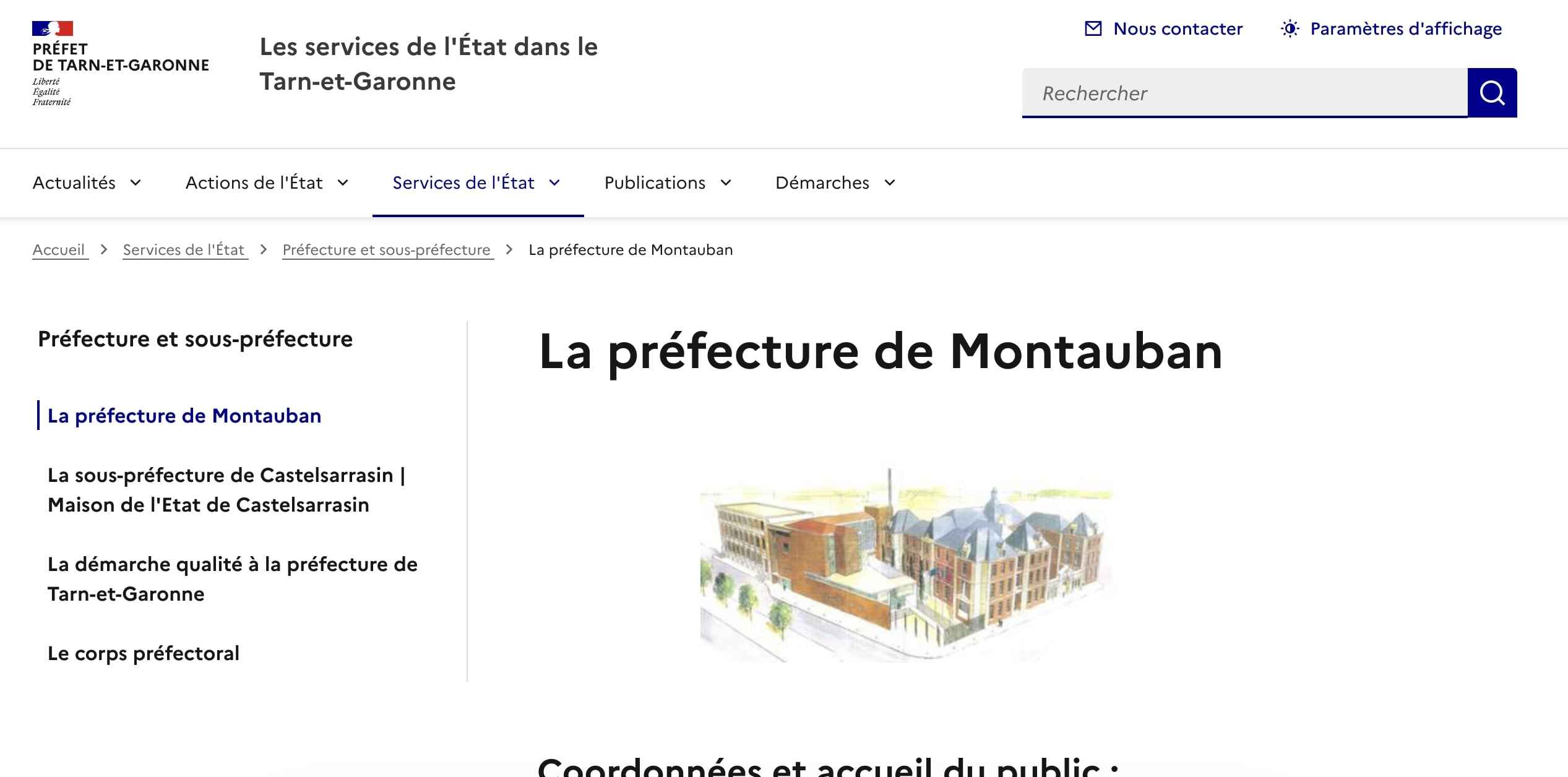 Site internet de la préfecture de Montauban