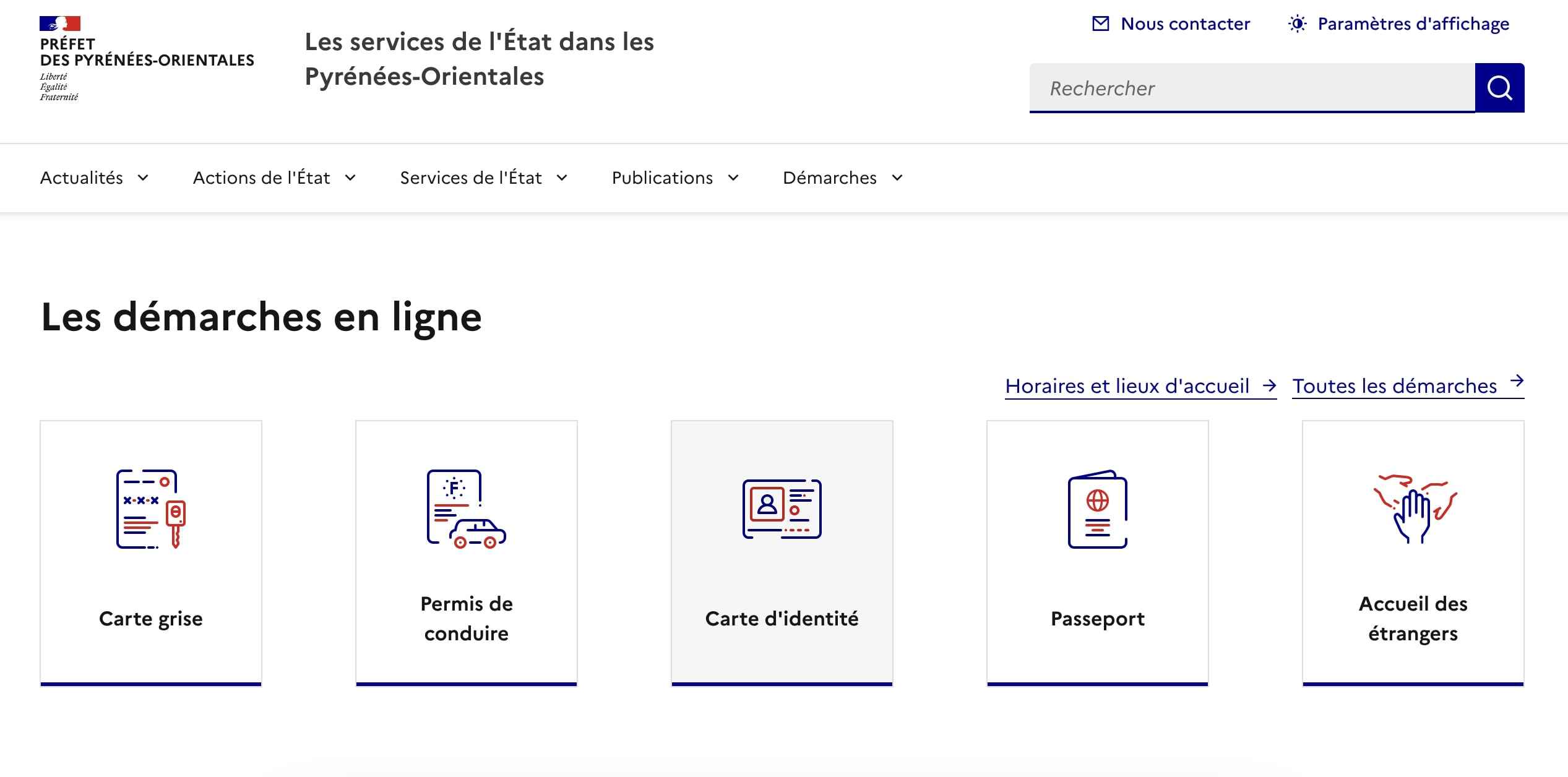 Site internet de la préfecture de Perpignan