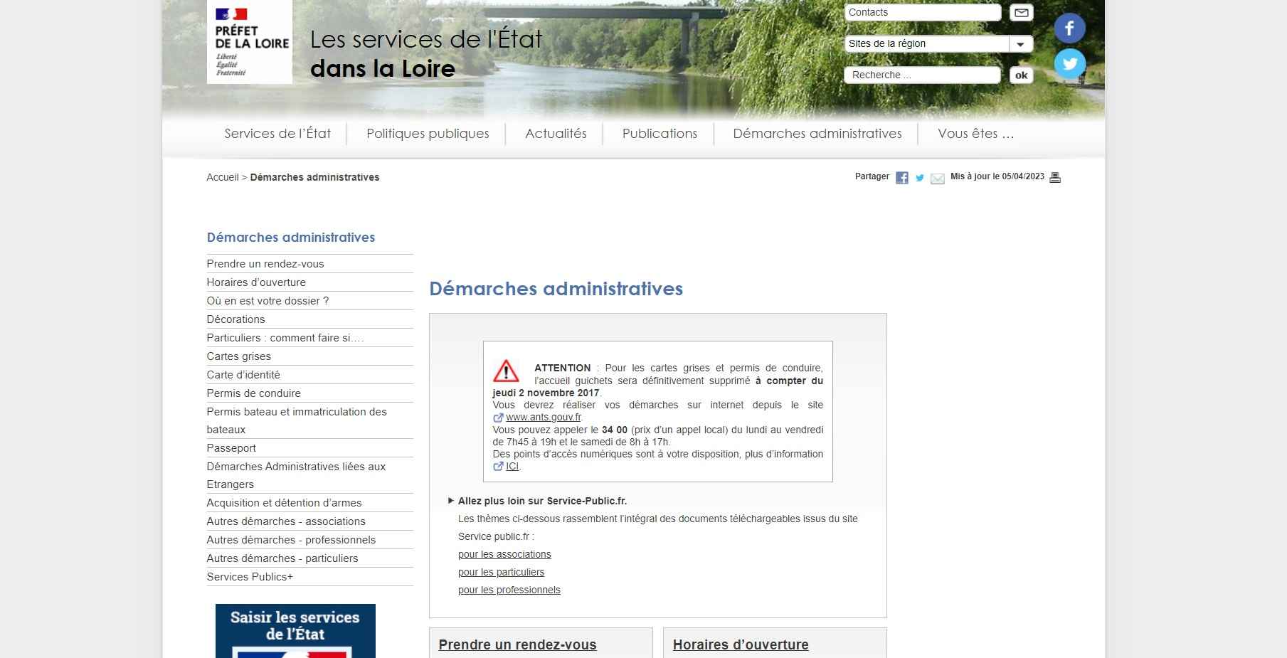 Site internet de la préfecture de Saint-Étienne